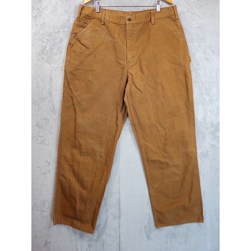 Carhartt B11 BRN Brown Work Pants Original Dungaree Fit Canvas Duck  Men's 39x32